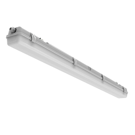 Walrusled 4FT Garage LED Wraparound Vapor Tight Batten Light 2 Wattages/2 Lumens Selectable, 20W/40W, 2500lm/5000lm, 5000K, IP65, 100-277V, 4 Foot Stairwell LED Wrap Waterproof Light Fixture, 120CM Flush Mount Tunnel Led Vapor Proof Batten Ceiling Light