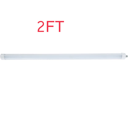 Walrusled 2FT Airport LED Tri Proof Batten Light, 20W, 2200lm, 5000K, IP66, IK10, 24 Inch Garage LED Vapor Tight Linear Tube Light, 2 Foot Tunnel LED Waterproof Dustproof Light Fixture, 60CM Flush Mount Stairwell Led Vapor Proof Batten Ceiling Light